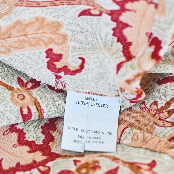 Melloday Floral Tunic Shirt-Size M - Picture 2 of 6